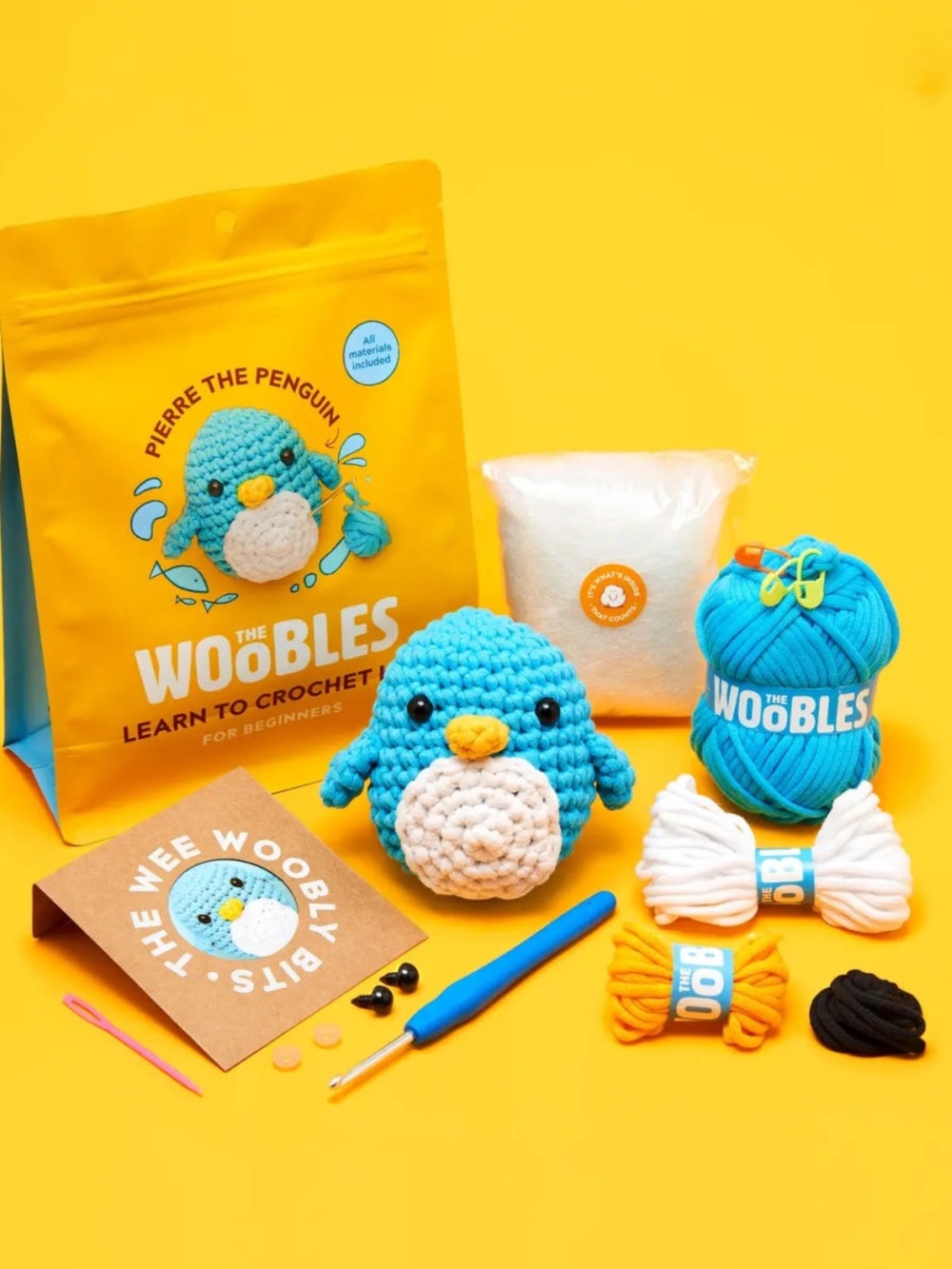Brand New Sealed WOOBLES Pierre the Penguin crochet kit